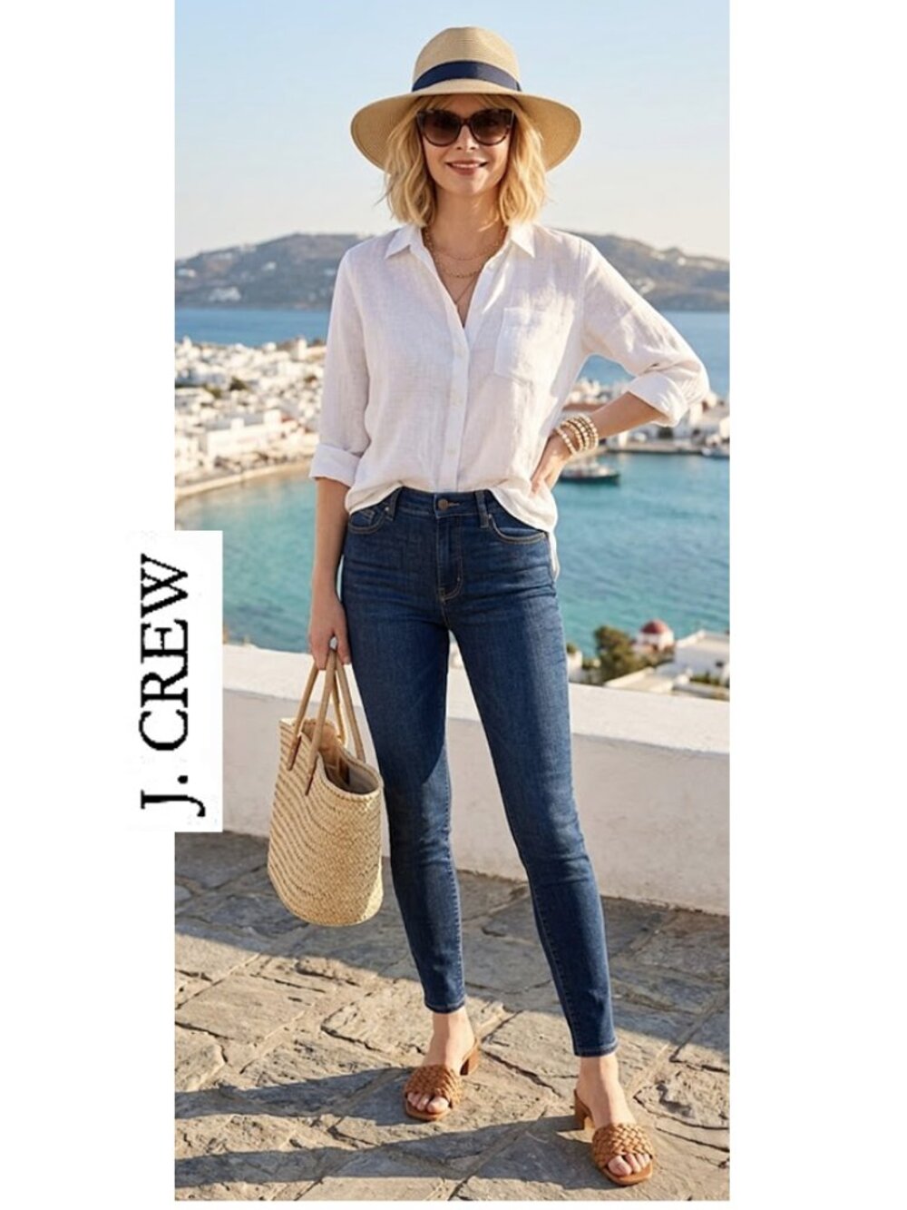(3 for $30) J.Crew Factory - Dark wash stretch slim jeans